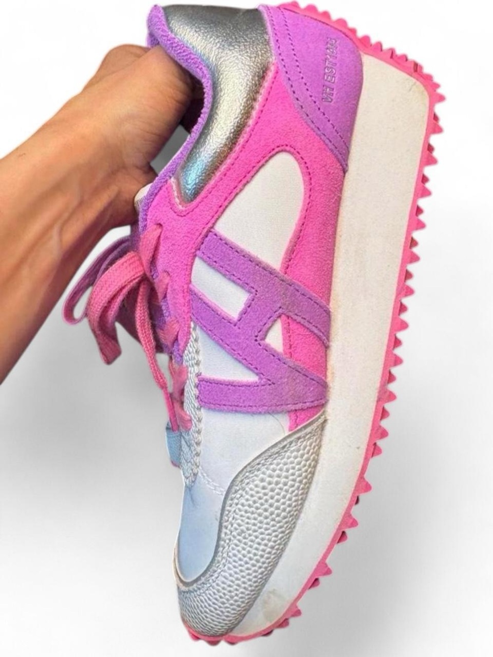 Vintage Havana Cosmic Pink & Silver Women's Retro Runner Sneakers